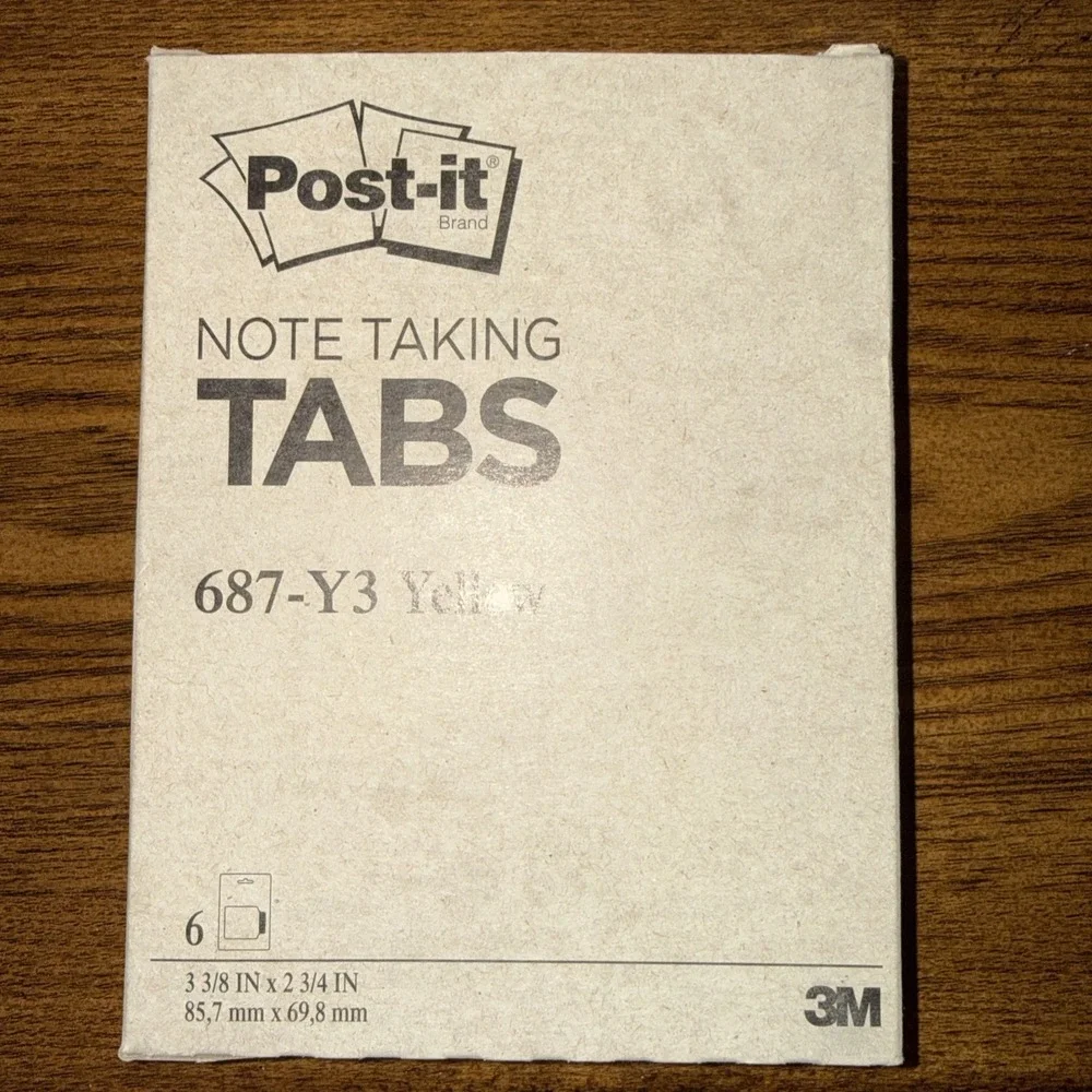 Post-it Note Taking Tabs Lot of 6 Writable Repositionable 3 3/8
